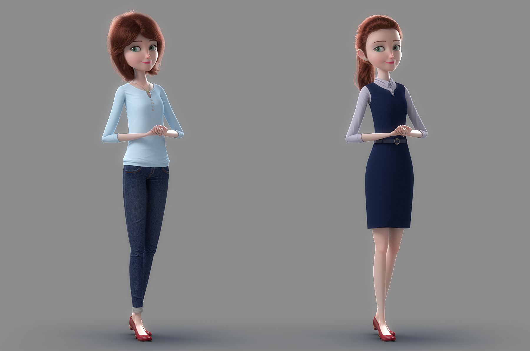 3D модель Мультфильм Семья V4 - TurboSquid 1291435