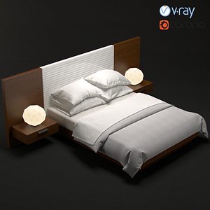 3D model modern bedframe bed
