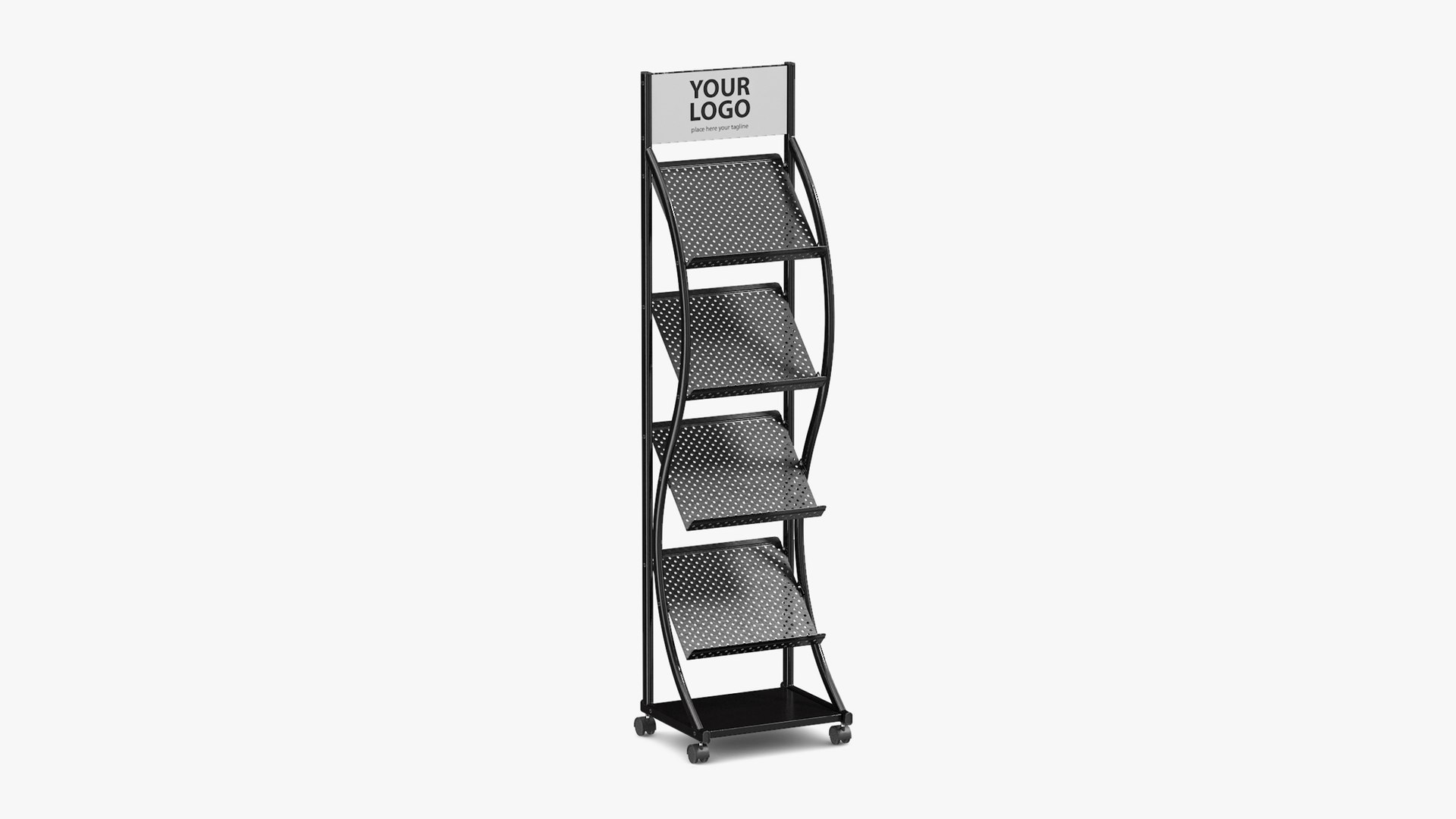 3D model Magazine Rack Mockup Black - TurboSquid 2068987