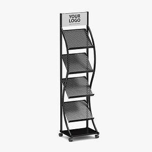 Magazine Rack Mockup Black