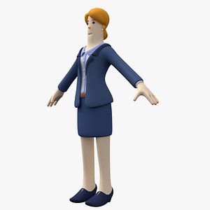 Toon Woman Office worker