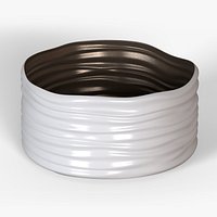 White Plastic Basket h160