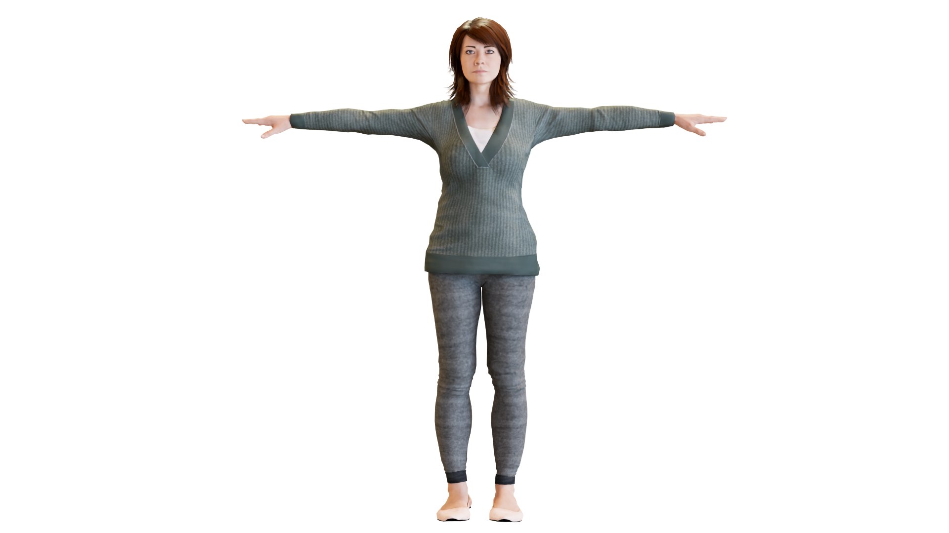 Everyday Elegance - Detailed 3D Model Of A Civilian Woman 3D Model ...