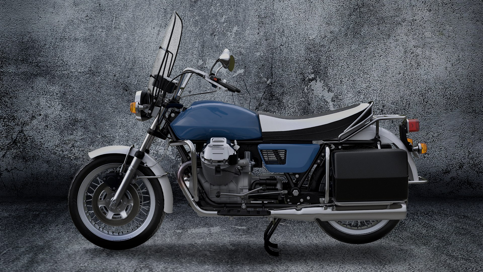 Classic Motorbike 3D model preview