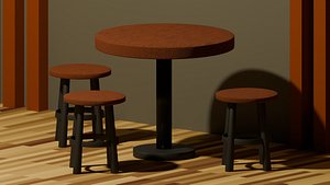 3D Classic Round Stool Collection