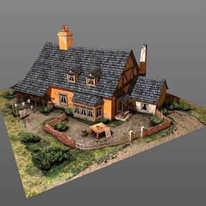 3D model house cottage