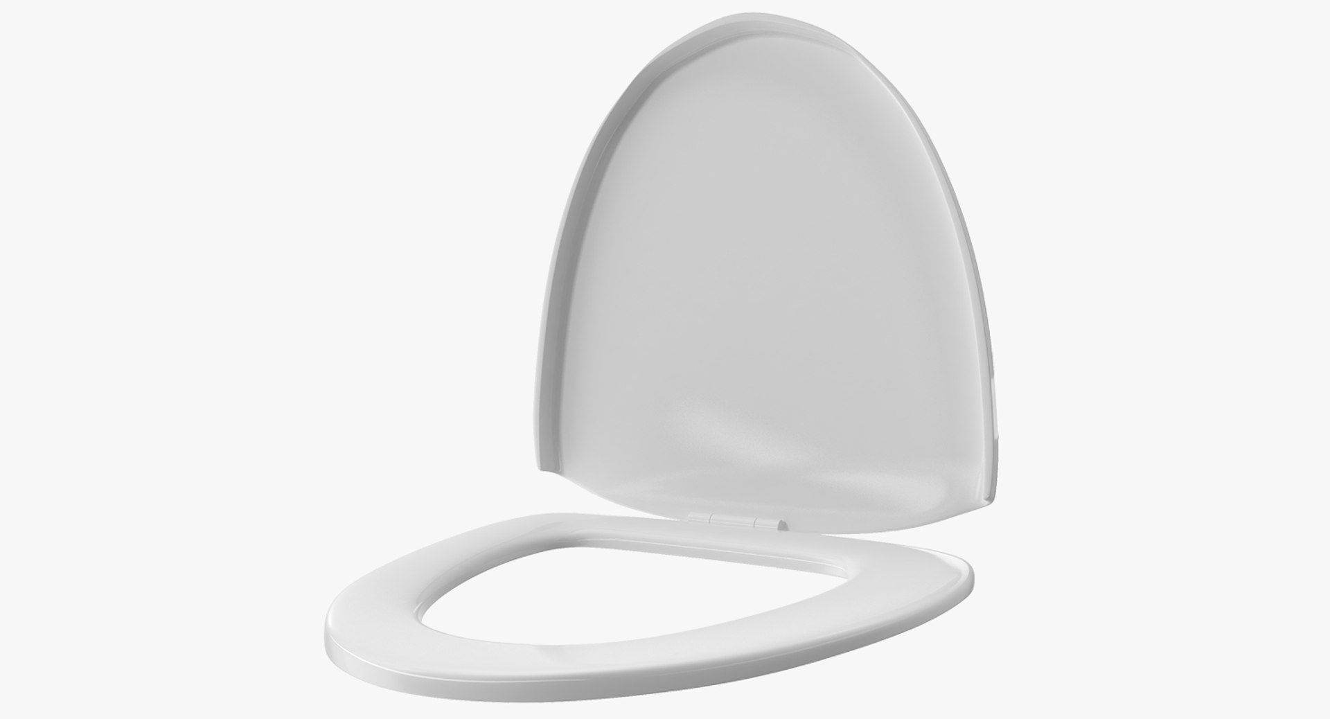 Closed Toilet Seat 3D Model 3D model preview
