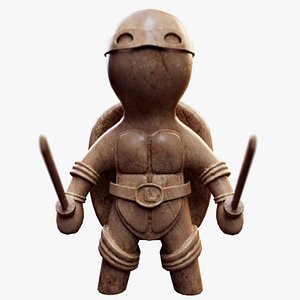 3D Wooden Boy Turtle