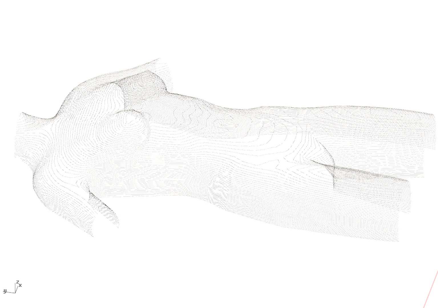 Female Body - Contour Lines - Varying Level Of Smoothness 3D Model ...