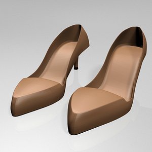 3D stylish pointed-toe stiletto sandals model