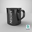 Taza De Café Nescafé Negra Con Café