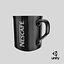 Taza De Café Nescafé Negra Con Café