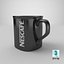 Taza De Café Nescafé Negra Con Café