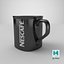Taza De Café Nescafé Negra Con Café