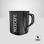 Taza De Café Nescafé Negra Con Café