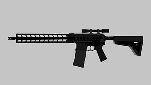 3D Assault Rifle model