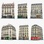Conjunto fotorrealista de edificios de la ciudad europea 4