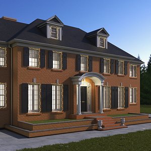 Elegant Brick Colonial House With Garland model