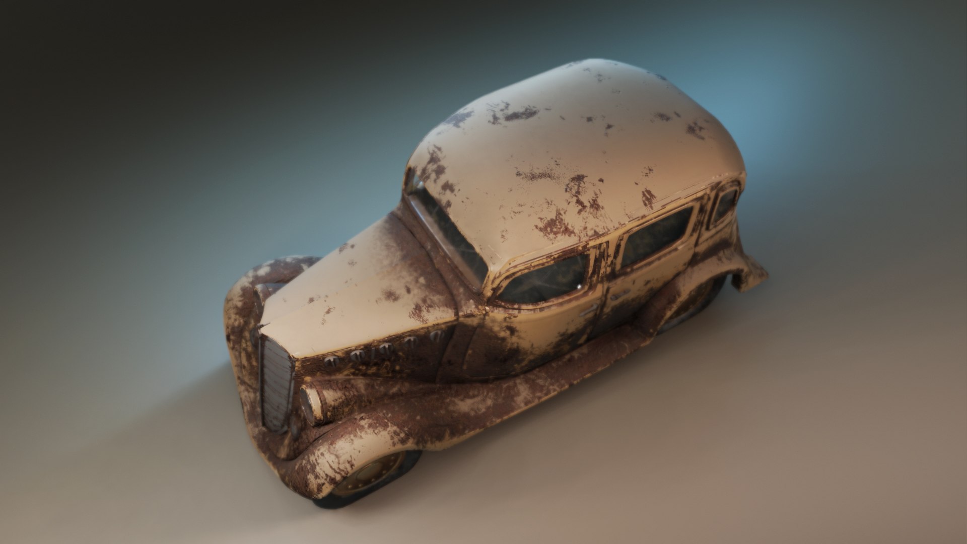 3D Wandtattoo Old Rusted Cars
