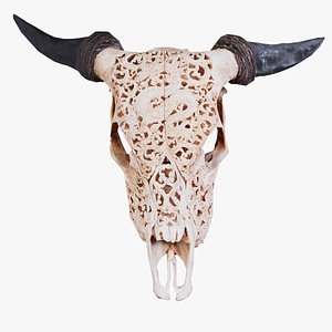 Dragon Decorated Skull Remastered 3D