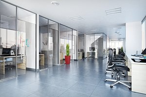 3D modern office design model
