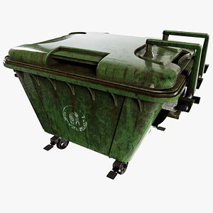Old Dirty Dustbin All PBR Unity UE Textures Included