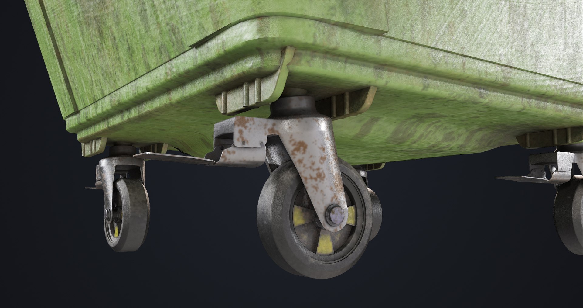 Old Dirty Dustbin All PBR Unity UE Textures Included 3D model ...