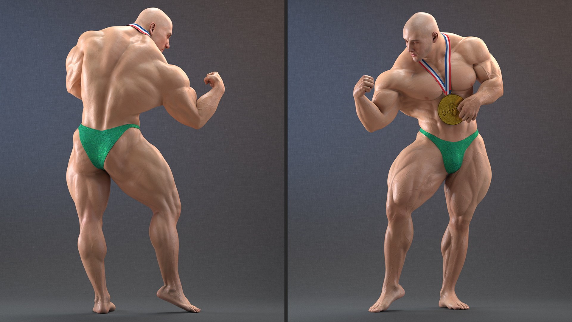 956 Man Flexing Full Body Images, Stock Photos, 3D objects