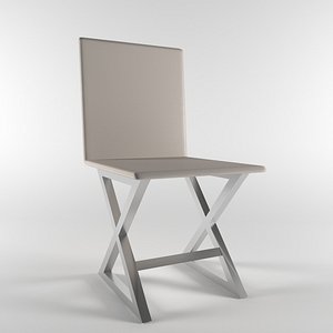 Chair modern for Kitchen-Dining Room - Steel-Leather Materials