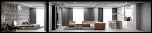 Corona C4D Scene files - Modern Minimalist Home Scene