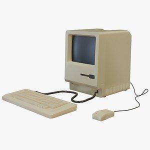 Macintosh 128K Vintage Computer 3D model