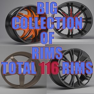 3D big pack rims model
