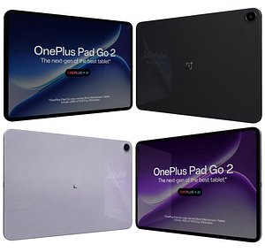 3D OnePlus Pad Go 2 Lavender Drift And Shadow Black