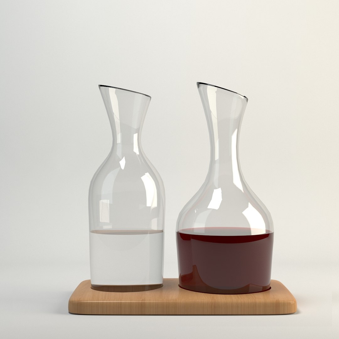 LSA International Water & Wine Carafe Set & Oak Base