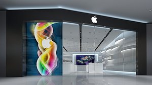 apple store interior 2 3D model