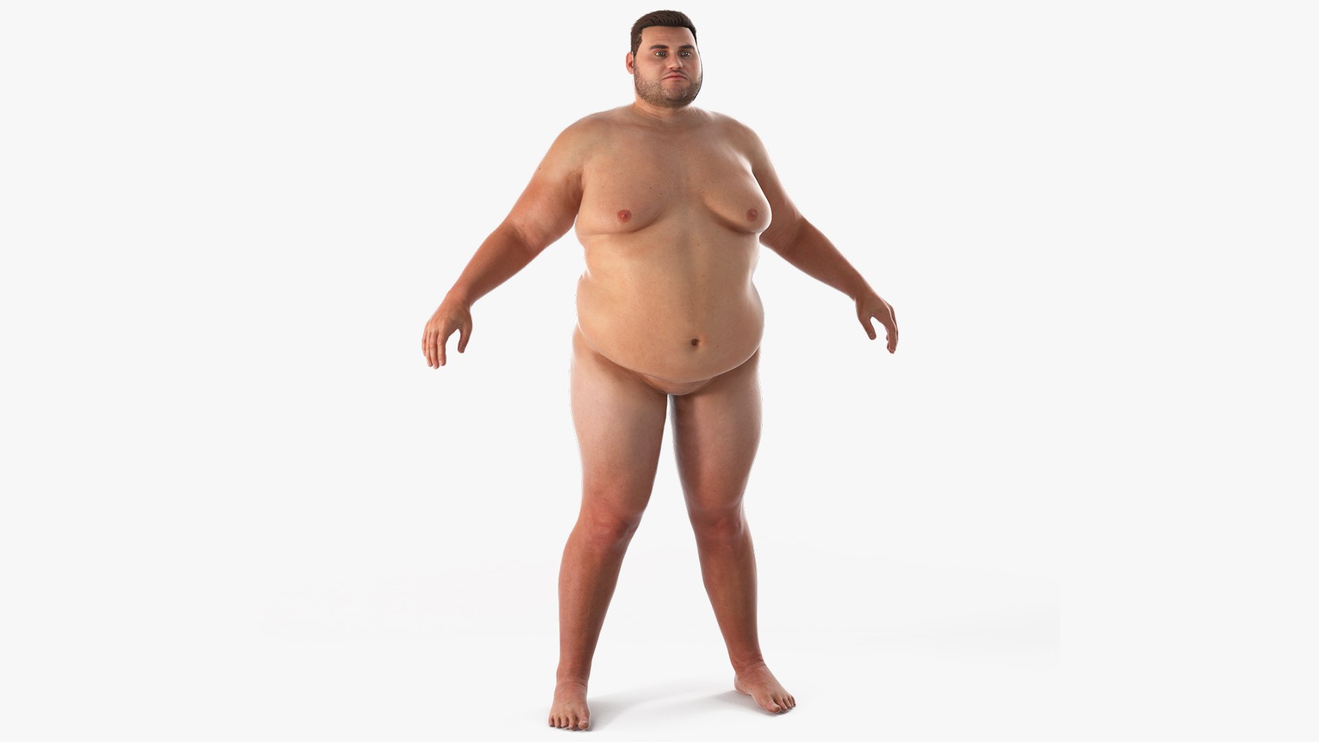 fat naked man 3D Naked Fat Man Fur Model - TurboSquid 2243064