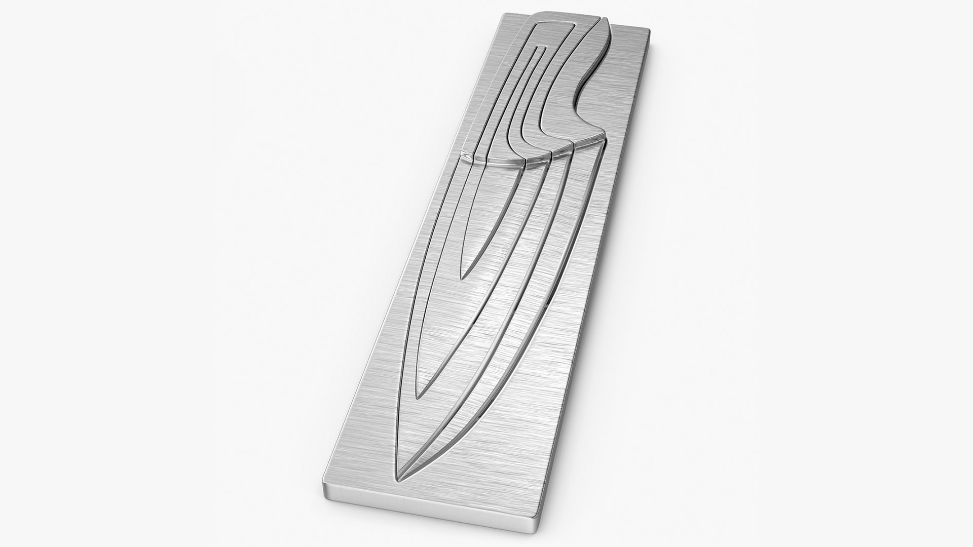 Kitchen Knife Set Stainless Steel 3D model preview