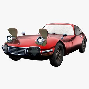 Rigged Old Style Sports Car