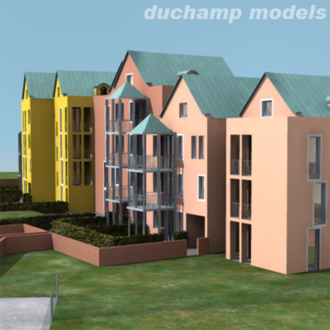 3d residential complex model