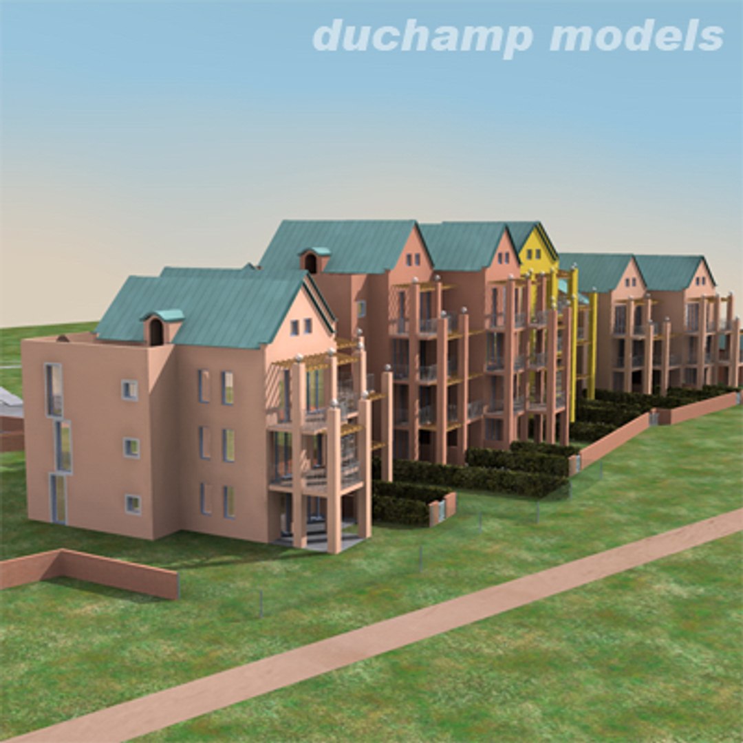 3d residential complex model