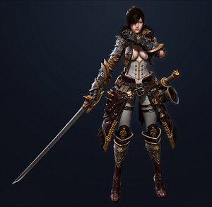 Female Assassin Outfit 1 3D Model $40 - .max .fbx .unknown .ma