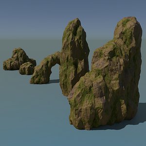 3D pack forest rocks