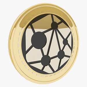 HYCON Cryptocurrency Gold Coin 3D model