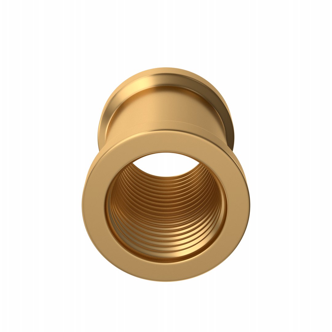 3D Gold Threaded Pipe - TurboSquid 1958583