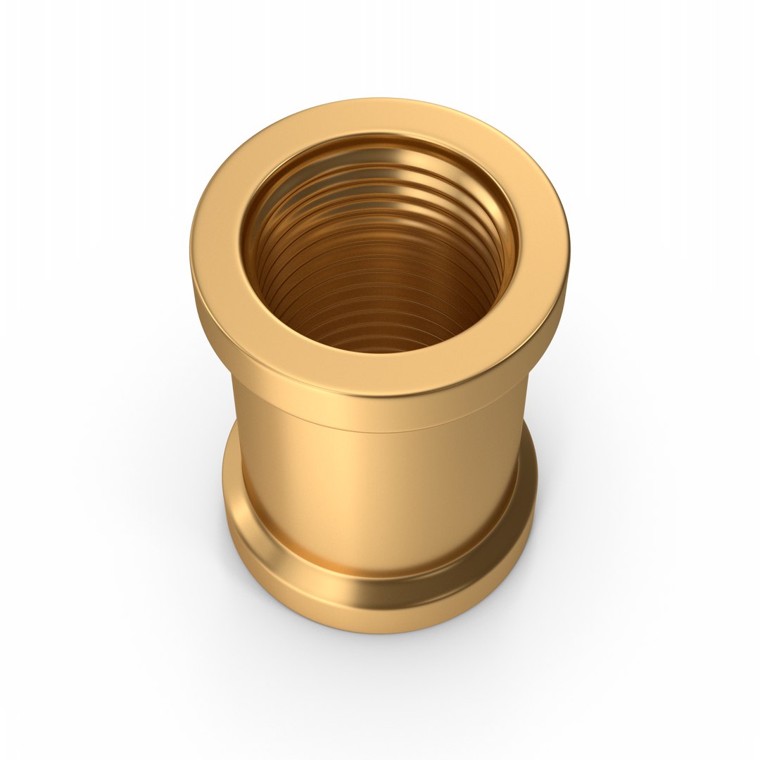 3D Gold Threaded Pipe - TurboSquid 1958583