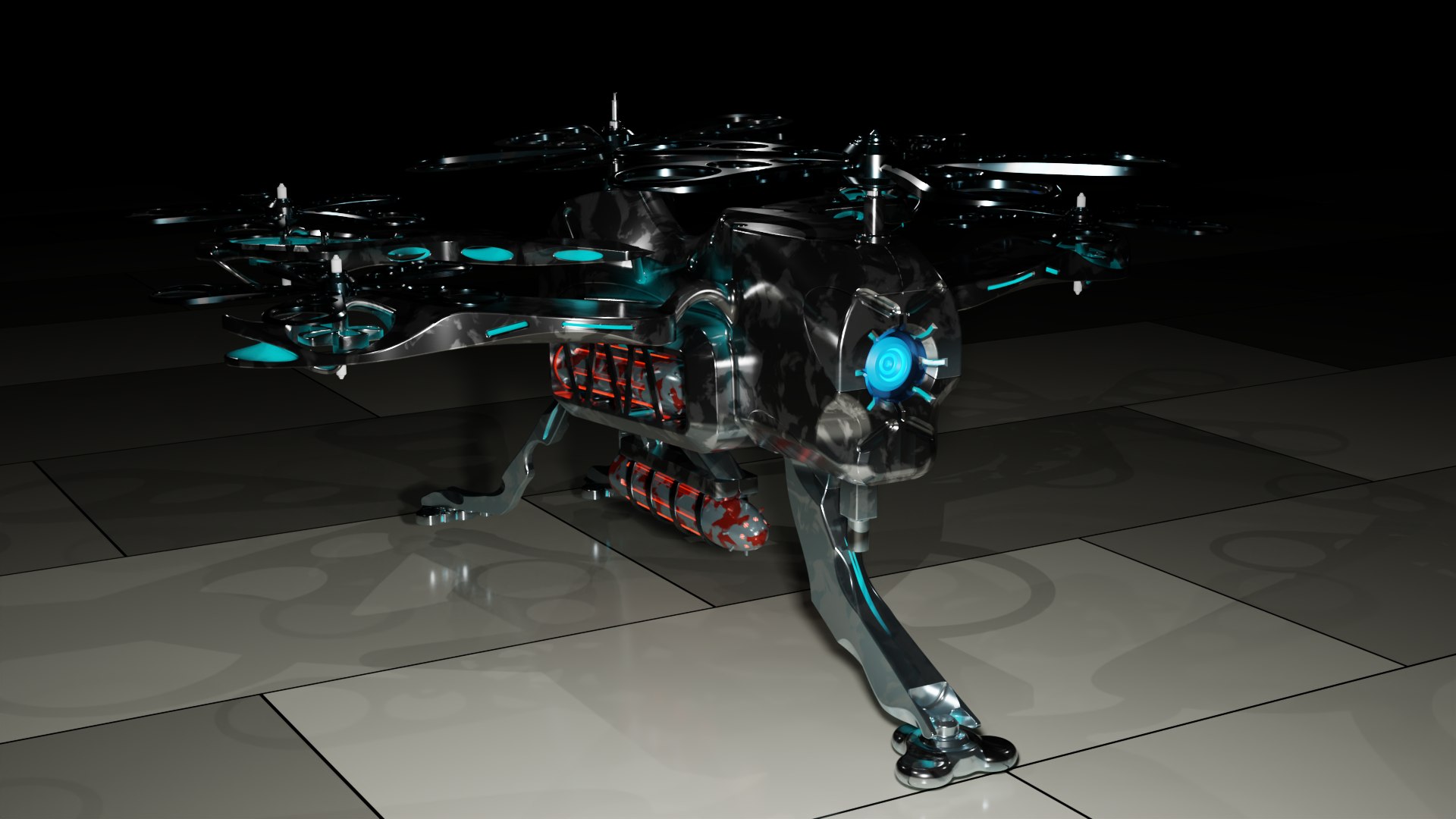 3D Sci-Fi Drone 3d Model HighPoly - TurboSquid 2147517