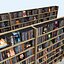book store shelves 3d model