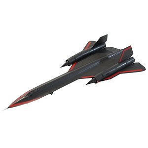3D Lockheed SR-71 Blackbird lowpoly military jet