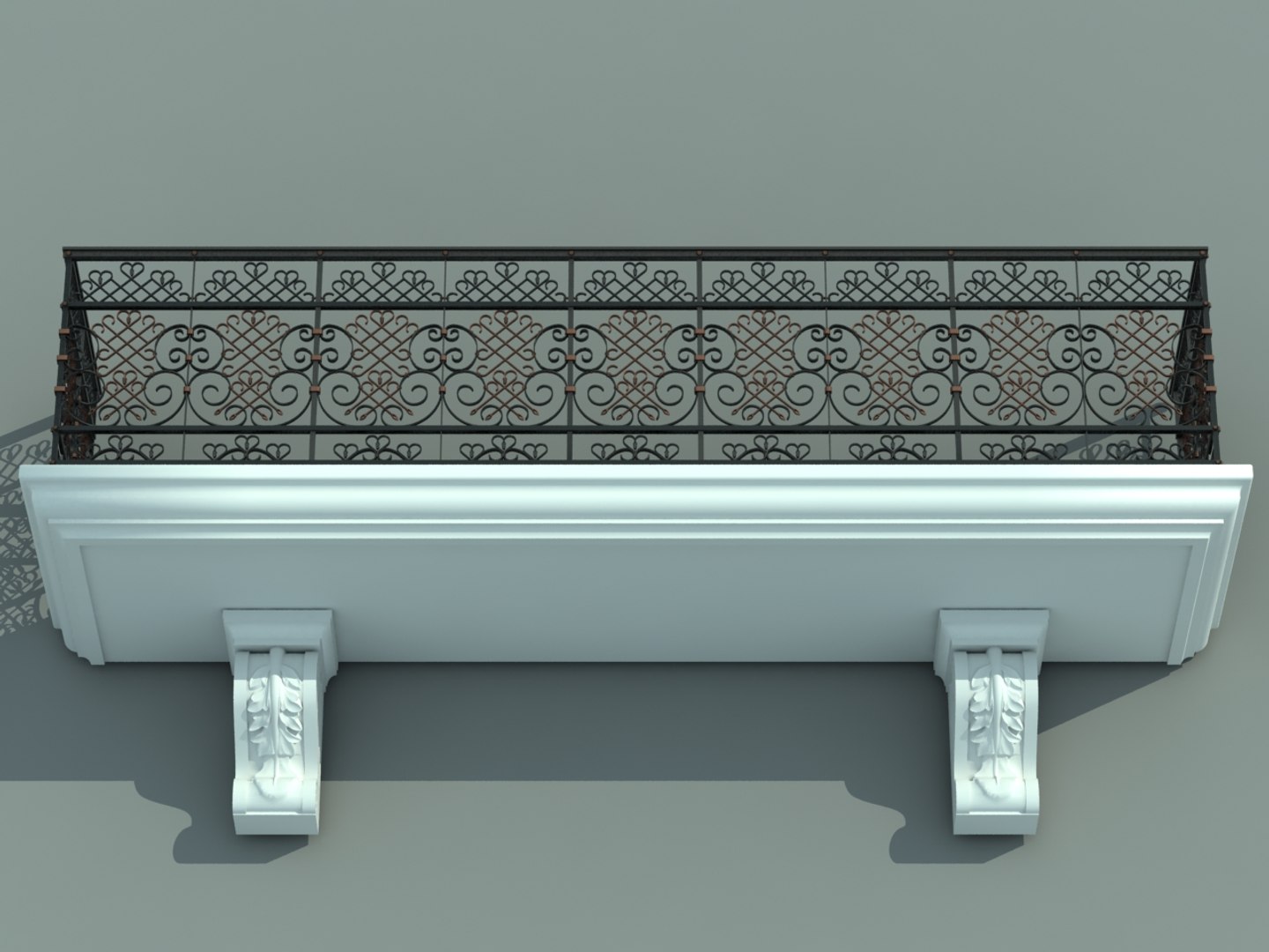 3d Architectural Balcony Model
