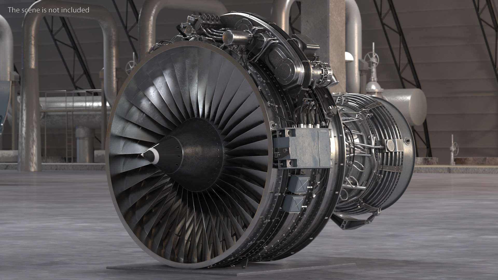 Aircraft Turbofan Engine CFM International CFM56 3D model - TurboSquid ...